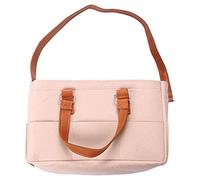 Yuuinnter Baby Diaper Organizer, Eco-Friendly Felt Basket Bag with Customizable Compartments, Leather Handles