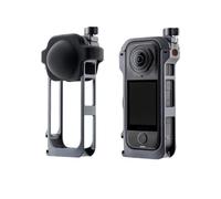 YUULNMOP Action Camera Cage X4 Air,Full Protection Utility Frame Cage Protector with Silicone Lens Cover for Insta360 X4 Air Accessories,Metal Frame Housing Case with 1/4" Threads & Cold Shoe Mount