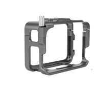 YUULNMOP Aluminum Metal Frame Cage Case for Insta360 Ace/Ace Pro Sports Camera,Vertical Horizontal Protective Frame Housing Sleeve with Double Cold Shoe for Video Light Microphone