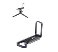 YUULNMOP L-Shape Metal Handgrip Bracket Vertical Horizontal Shooting Tripod Quick Release Plate Mount for Hasselblad X2D/X2DII,Extendable L-Bracket with ARCA-Swiss 1/4" Thread (Black)