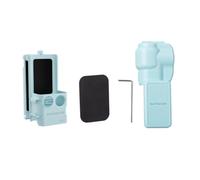 YUULNMOP Magnetic Bracket Mount + Gimbal Screen Lens Protector with 1/4” Screw and Cold Shoe Compatible with DJI OSMO Pocket 3 Expansion Adapter Holder Upgraded Parts (Sky Blue)