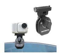 YUULNMOP Motorcycle Windshield Clip Camera Mount Fit for Insta 360 GO Ultra | Magnetic Quick-Release Motorcycle Screen Clamp Mount, Angle Adjustable Clip Mounting Bracket, Max Clamping Thickness: 6mm