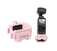YUULNMOP Quick Release Expansion Frame Mount Adapter Compatible with DJI OSMO Pocket 3 Expansion Adapter with Cold Shoe, 1/4" Screw, Foldable Dual Claw for Pocket 3 Accessories (Pink)