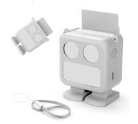 YUULNMOP Robot Silicone Protective Case with Card Storage Slot Compatible with Yoto Mini Player,Carrying Sleeve Case/Wrist Lanyard,Anti-Slip Silicone Skin Cover for Kids Mini Audio Player (Gray)