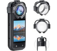 YUULNMOP Snap-on Lens Protector Lens Guard Compatible for Insta360 X5,10H Optical Tempered Glass with Anti-Fog Lens Lens Cap Protective Cover Case for X5 Accessories