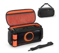 YUULNMOP Speaker Carrying Case for JBL PartyBox On The Go 2 & Essential,Protective Carry Storage Bag with Mic & Accessory Pockets, Adjustable Shoulder Strap & Handle for Outdoor Party,Travel