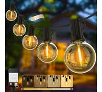 Yuusei Outdoor Garden Lights Mains Powered, 100FT/30M with Dimmer, IP45