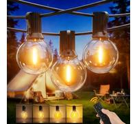Yuusei String Lights Remote Controlled, 100FT/30M Festoon Lights Outdoor