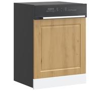 YuuSsea Porto Artisan Oak Dishwasher Cover, 60 x 1.5 x 67 cm, Wood Material, Moisture Resistant, Protects Dishwasher, Durable Kitchen Cabinet Design