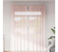 YuuSsea Voile Curtains with Loops, 2 pcs Light Pink 140x260 cm, Semi-Transparent Polyester Window Panels, Washable Sheer Drapes for Home Decor