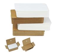 YUUTIAL Blank Flash Cards 200 Piece, 3.5x2 in Study Flashcards, Message Revision DIY Gift Index Cards for Graffiti Birthday Learning Notes(Brown and White)