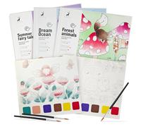 YUUTIAL Water Colouring Book for Children Painting, 3 Pack Water Painting Books for Toddler, Arts and Crafts Drawing Activities Toy Birthday Presents for Kids 3+ Year Old