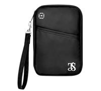 yuuzue Passport Holder for Travel Women Men RFID Blocking Passport Wallet Waterproof Lightweight Document Organizer Pouch Bag Zipper Portable Case for Cards, ID, Money, Black, 6.9"x4.5", Passport