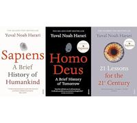 Yuval Noah Harari 3 Book Set Collection: Sapiens, Homo Deus & 21 Lessons for the 21st Century
