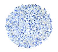 Yuvori 1.1 lbs Blue and White Irregular Porcelain Mosaic Tiles, DIY Handmade, Bathroom, Living Room, Kitchen Backsplash, Outdoor (01, Small)