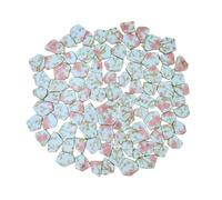 Yuvori 1.1 lbs Blue and White Irregular Porcelain Mosaic Tiles, DIY Handmade, Bathroom, Living Room, Kitchen Backsplash, Outdoor (10, Medium)