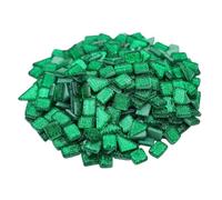 Yuvori 1.1 lbs Glitter Crystal Irregular Mosaic Tiles, Kids & Adults, Modern Style, Bright Colors, DIY for Bathrooms, Living Rooms, Kitchens, Balconies, (Green)