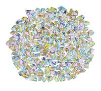 Yuvori 1.1 lbs Modern Abstract Geometric Irregular Porcelain Mosaic Tiles, DIY Handmade, Bathroom, Living Room, Kitchen Backsplash, Outdoor (07, Small)