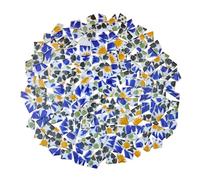 Yuvori 1.1 lbs Modern Abstract Geometric Irregular Porcelain Mosaic Tiles, DIY Handmade, Bathroom, Living Room, Kitchen Backsplash, Outdoor (06, Small)