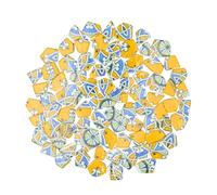 Yuvori 1.1 lbs Modern Abstract Geometric Irregular Porcelain Mosaic Tiles, DIY Handmade, Bathroom, Living Room, Kitchen Backsplash, Outdoor (03, Medium)