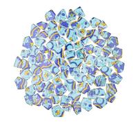 Yuvori 1.1 lbs Modern Abstract Geometric Irregular Porcelain Mosaic Tiles, DIY Handmade, Bathroom, Living Room, Kitchen Backsplash, Outdoor (04, Medium)