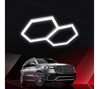 YuWangg Hexagon LED,garage lighting,hexagons led lamp,led honeycomb ceiling light,hexagonal garage lights,1 to 8 holes are optional, suitable for garages, car wash lighting and shopping malls