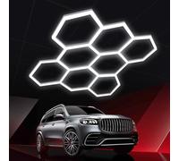 YuWangg Hexagon LED,garage lighting,hexagons led lamp,led honeycomb ceiling light,hexagonal garage lights,1 to 8 holes are optional, suitable for garages, car wash lighting and shopping malls
