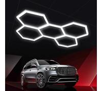 YuWangg Hexagon LED,Garage Lighting,Hexagons led lamp,led Honeycomb Ceiling Light,Hexagonal Garage Lights,1 to 8 Holes are Optional, Suitable for garages, car wash Lighting and Shopping malls