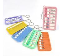 YuWangg Pack of 6 Task Plan Keyrings, Task Planning Chart, Daily Weekly Notes Checklist with 18 Sticker Lists for Children and