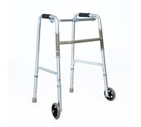 yuwell Folding Walking Frame with Wheels| Lightweight Adjustable Mobility Aid for Elderly, Disabled | Compact Walking Frame with 2 Wheels (YU750)