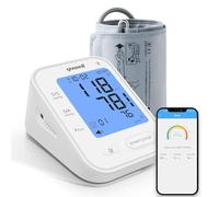 yuwell Smart Blood Pressure Monitor with Bluetooth | Extra Large Cuff for 22-45 cm, Voice Transmission, 3-Color Backlit Display, Rechargeable Battery, Free App for iOS & Android (YE650AR)