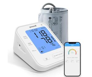 yuwell Smart Blood Pressure Monitor with Bluetooth | Extra Large Cuff for 22-45 cm, Voice Transmission, 3-Color Backlit Display, Rechargeable Battery, Free App for iOS & Android (YE650AR)
