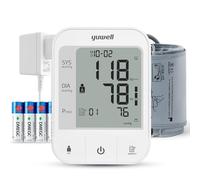 yuwell Upper Arm Blood Pressure Monitor | Medical Grade, BP Machine for Home Use | 2 Users, 74x2 Readings, Wide Range Blood Pressure Cuff, 3.8" Large Display, Dual Power Options with Power Adapter