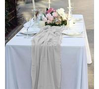 YUWEN 1Pcs Retro Cotton Gauze Cloth Cheesecloth Table Runner Kitchen Dinner Table Decoration Rustic Vintage Wedding Birthday Table Runner
