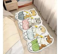 YUWEN Bedside Long Carpet Kawaii Cat Pattern Rug Soft Cute Living Room Floor Mat Fluffy Bedroom Area Rugs Home Decor