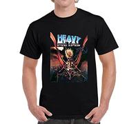 yuwen Men's Heavy Metal Movie Retro T Shirt Black L
