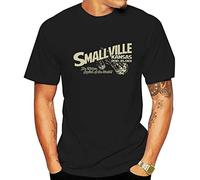 yuwen Men's Smallville Kansas Men's Tshirt T-Shirt O Neck Fashion Casual Print T Shirt Black L