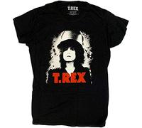 yuwen Men's T. Rex T Shirt - The Slider Lady Fit Marc Bolan T-Rex T Rex Black S