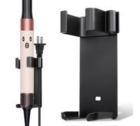 YUWJOOWEE Wall mount for Dyson Airwrap, Dyson accessory holder hair dryer holder without drilling, Dyson hair dryer holder Dyson holder Airwrap for various curly hair sticks