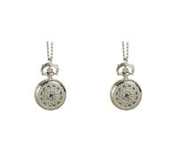 yuwqqoajv 2 Set of Vintage Style Men Pocket Watch Accurate Timing Exquisite Craft Quartz Movement Alloy Chain Necklace Watch Official Party