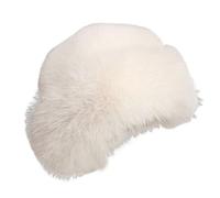 yuwqqoajv Comfortable Winter Fur Cap for Men Suitable for Outdoor Activities Winter Hat for Women Plush Winter Cap Man, Milk White