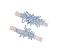 yuwqqoajv Elegant Lace Wedding Bridal Leg Garters Set Bride Dance, Sky Blue, 40-60CM