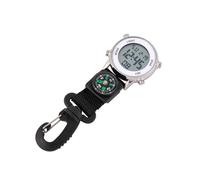 yuwqqoajv Fashionable Suitable Outdoor Checking, Compass Watch, Scratch Nylon Material, Atmospheric, Multifunctional Nylon, Silver dial