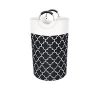 yuwqqoajv Laundry Basket with Aluminum Handles Dirty Clothes Bag 90L Hamper Foldable Space Saving Toy Home Dorm Organizer, Black/Printed, aluminum handle/82l