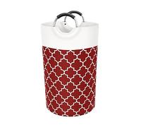 yuwqqoajv Laundry Basket with Aluminum Handles Dirty Clothes Bag 90L Hamper Foldable Space Saving Toy Home Dorm Organizer, Red/Printed, aluminum handle/82l