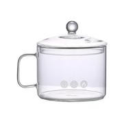 yuwqqoajv Non-Toxic Glass Pot for Healthy Cooking Experience Pot On Electric Stove Instant Noodle Pot Glass Stew Pot Transparent, Side handle1500ml