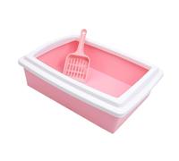 yuwqqoajv Open Top Cat Litter Tray High Sides Convenient And Behavior Observation Allowing Cats Plenty Of Room Quick Accessibility Open Air Cats Litter Pan