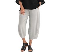 yuwqqoajv Womens Casual Loose Elastic Waist Wide Trousers - Comfortable and Stylish for Any Occasion Polyester Pants Tank Tops, Grey,1, 4XL