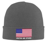 YUWTTDG Knitted Beanie Hats America We Stand Winter Warm Caps Ski Caps for Men Women Daily Wear Camping Stretchy Soft Holiday or Birthday Gifts