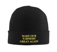 YUWTTDG Knitted Beanie Hats Make Our Farmers Great Again Print Autumn Winter Outdoor for Unisex Adult Funny Cap for Man Stretchy Soft Holiday or Birthday Gifts